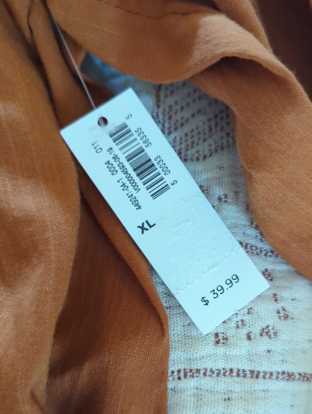 NWT Rust Cotton Peasant Top Old Navy - Picture 3 of 5